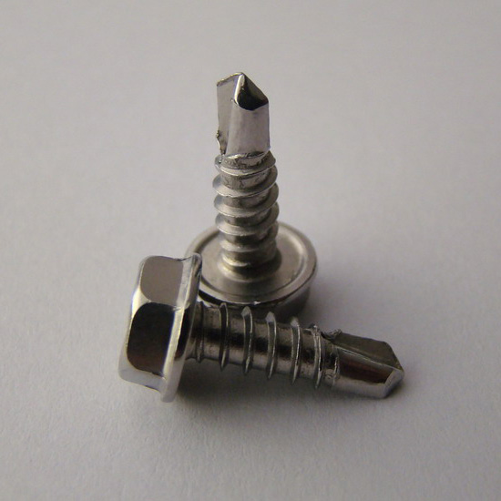 HEX FLANGE HEAD SELF DRILLING SCREWS WITH NEOPPENE WASHER